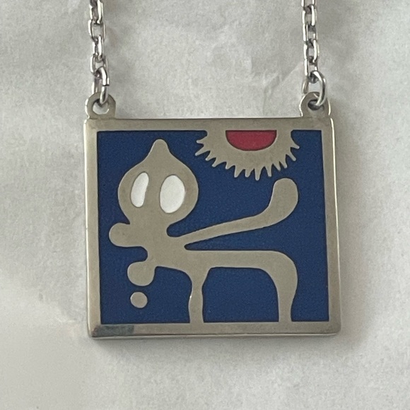 Vintage De Passille Sylvestre Enamel Necklace - Picture 4 of 5